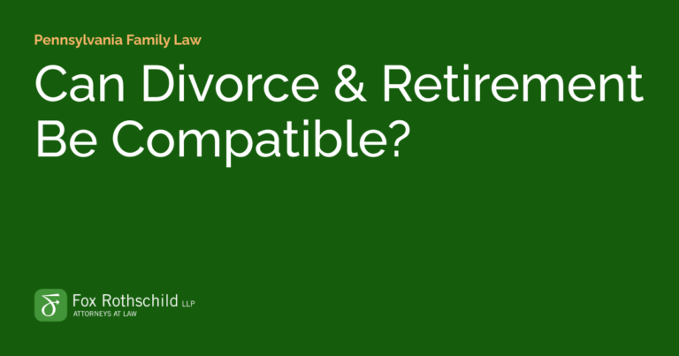¿Pueden ser compatibles el divorcio y la jubilación?